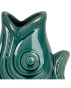 Smaragdgrüne Seefischvase - 20 x 13 x H.30 cm