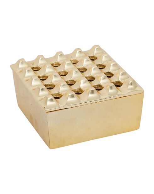 Goldener Aschenbecher Riva - 13,5 x 13,5 x H.7 cm