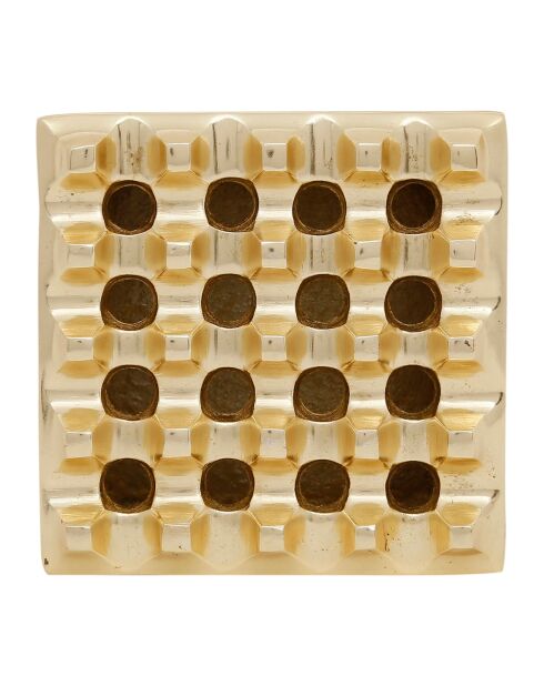 Goldener Aschenbecher Riva - 13,5 x 13,5 x H.7 cm
