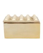 Cendrier Riva doré - 13,5 x 13,5 x H.7 cm