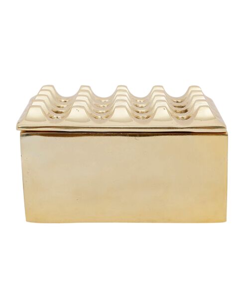 Goldener Aschenbecher Riva - 13,5 x 13,5 x H.7 cm