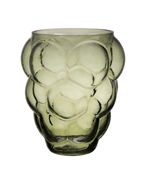 Jarrón Tanri de vidrio verde - D.22 x H.25 cm