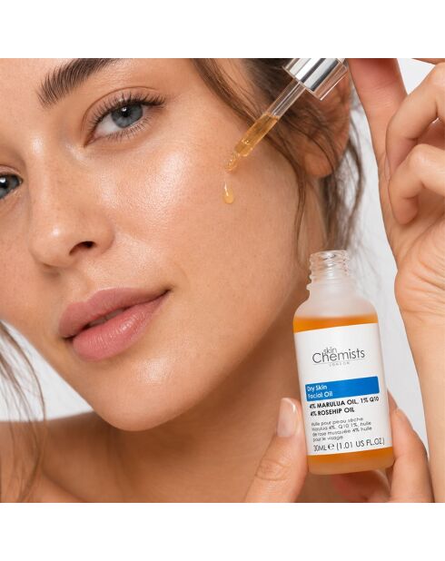Droge huid - Marulua-olie 4%, Q10 1%, rozenbottelolie 4% - 30 ml