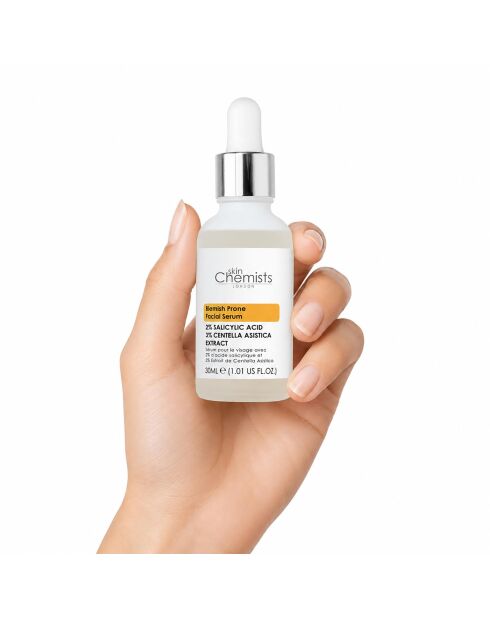 Gesichtsserum gegen Hautunreinheiten 30 ml mit 2% Salicylsäure, Centella Asiatica 30 ml