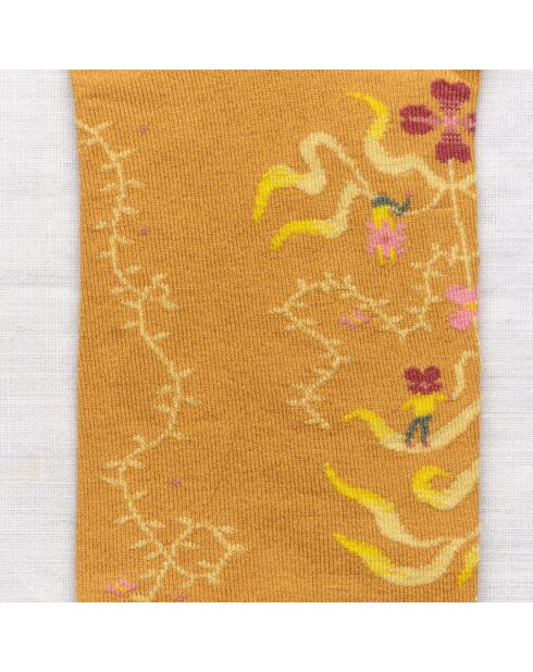 Socquette en coton Personnages Ocre