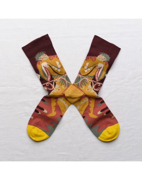 Chaussette en coton Poète bordeaux