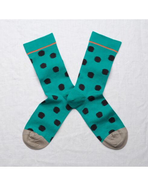 Chaussette en coton Pois Viridien