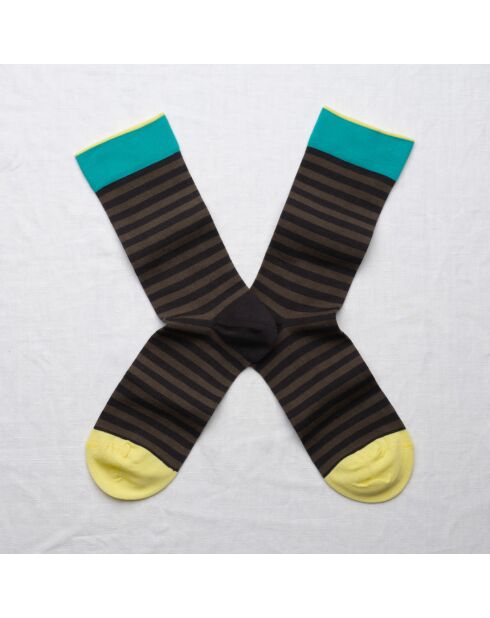 Chaussette en coton Rayure Ardoise