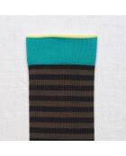 Calcetín de algodón Slate Stripe