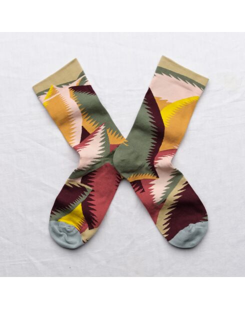Chaussette en coton Abstrait naturelle