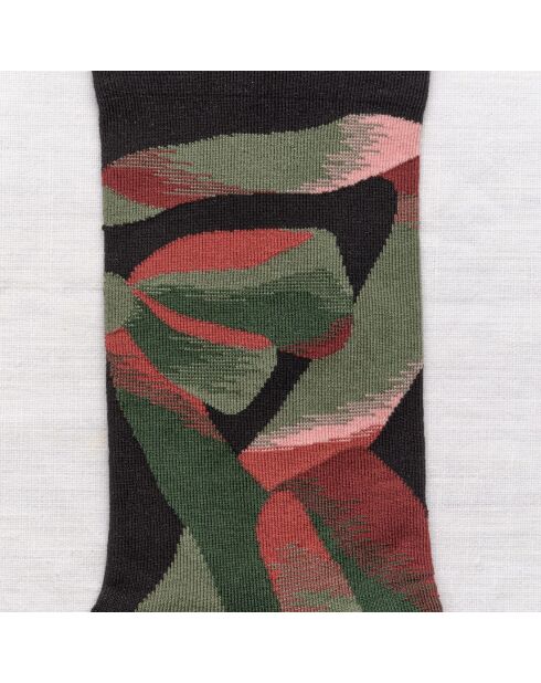 Chaussette en coton Nœud Faux noire
