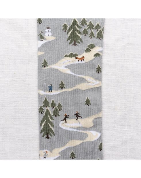 Mi-Bas en coton Paysage Pluie
