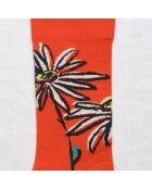 Calcetín Fleur Vermillon de algodón