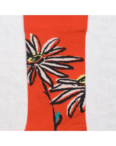 Chaussette en coton Fleur Vermillon