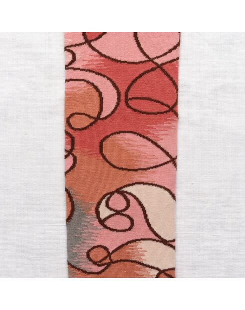 Mi-Bas en coton Hilma rose pêche