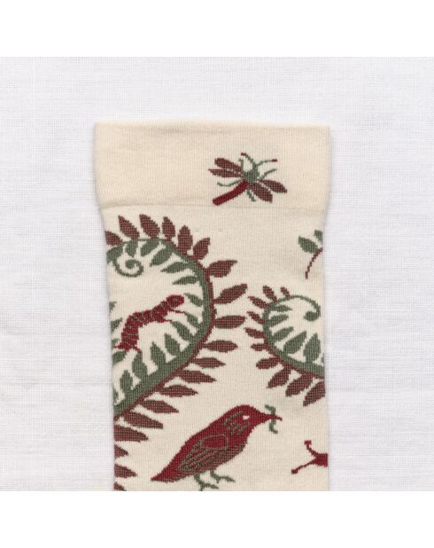 Chaussette en coton Oiseau naturelle