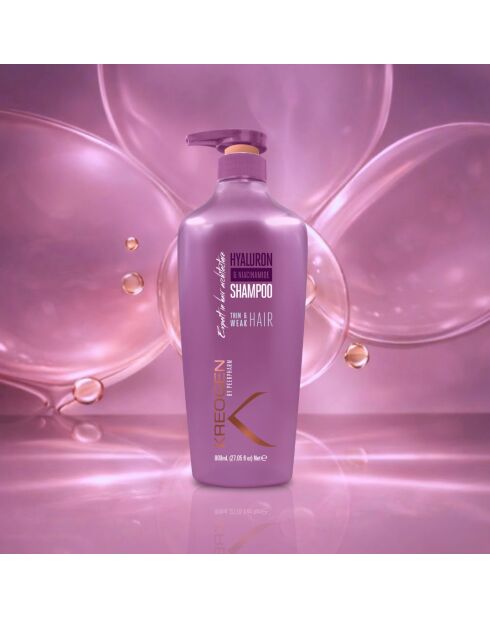 Shampooing fortifiant à l’acide hyaluronique & Niacinamide B3 pour cheveux fins et fragiles - 800ml