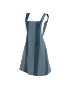 Grembiule giapponese in misto lino Santa Cruz Blu di Prussia - 90 x 130 cm