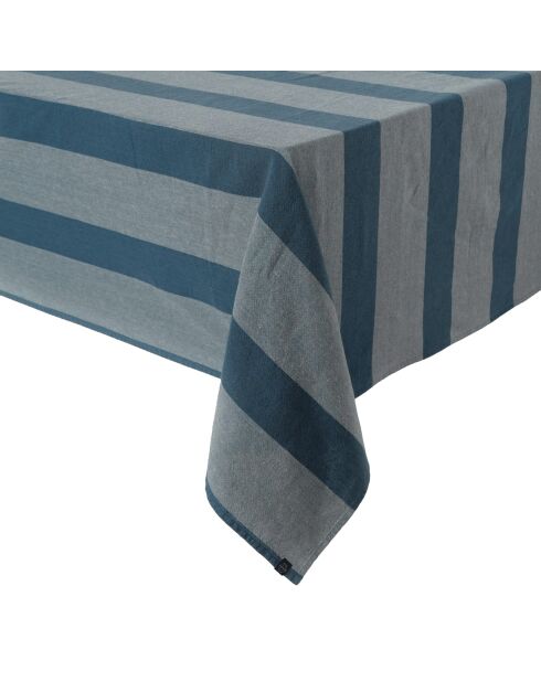 Nappe en lin mélangé Santa Cruz bleu de Prusse