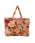 Bolso de mano en mezcla de lino Ivory Bologna, 60 x 35 cm