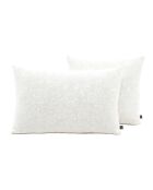 Fodera per cuscino in misto lino bianco Phoenix