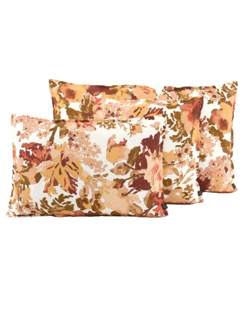 Housse de coussin en lin mélangé Bologne ivoire - 50 x 80 cm