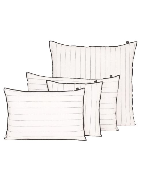 Housse de coussin en lin mélangé Calvi II blanche