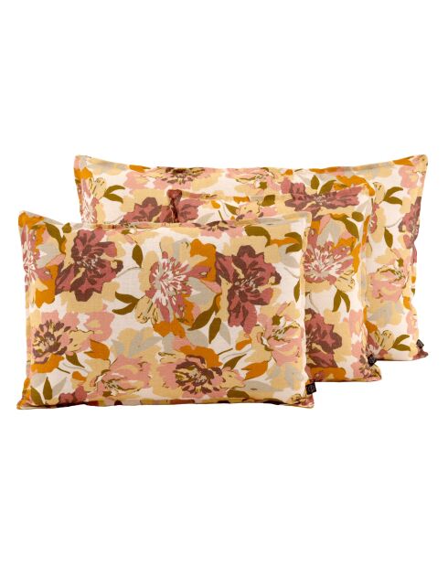 Housse de coussin en lin mélangé Trieste amande