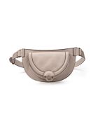 Ully Gürteltasche aus ecrufarbenem Leder - 20x12x2,5 cm