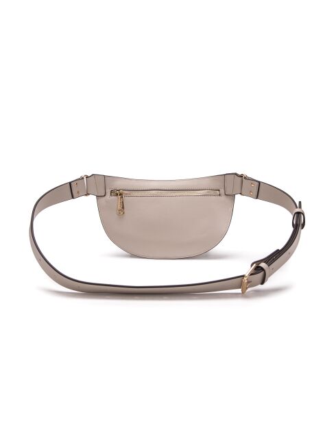 Sac banane en cuir Ully écru - 20x12x2,5 cm