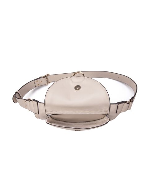 Sac banane en cuir Ully écru - 20x12x2,5 cm