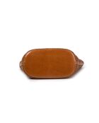 Bolso de hombro Ofine de piel trenzada marrón - 29x30x16 cm