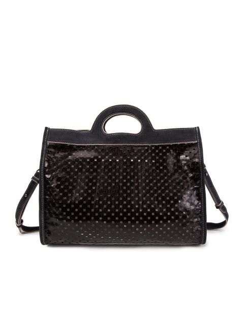 Bolso Military Gate de piel perforada - 36x29x16 cm