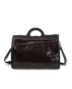 Bolso Military Gate de piel perforada - 36x29x16 cm