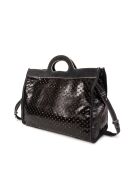 Bolso Military Gate de piel perforada - 36x29x16 cm