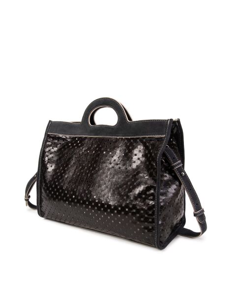 Bolso Military Gate de piel perforada - 36x29x16 cm