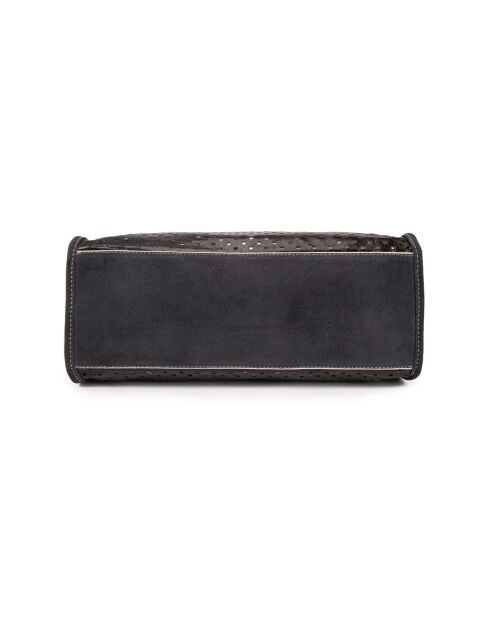 Bolso Military Gate de piel perforada - 36x29x16 cm