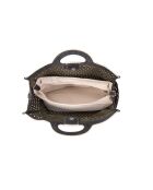 Bolso Military Gate de piel perforada - 36x29x16 cm