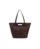 Schultertasche Ofine Moka aus geflochtenem Leder - 29x30x16 cm