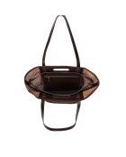 Schultertasche Ofine Moka aus geflochtenem Leder - 29x30x16 cm