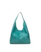 Kleine Tragetasche aus Leder Handtasche M Moon türkis - 28x21x11 cm