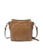 Bonbon Miel Schultertasche aus geflochtenem Leder - 18x17x8,5 cm