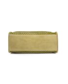 Bolso Gae de piel perforada verde oscuro - 36x29x16 cm