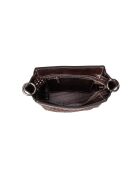 Bandolera de piel tejida Bonbon moca - 18x17x8,5 cm