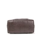 Furlo Bonbon gris schoudertas van geweven leer - 18x17x8,5 cm