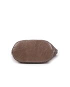Ofine Schultertasche aus geflochtenem Leder in Taupe - 29x30x16 cm