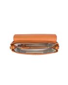 Zelie Schultertasche aus Leder in Cognac-Zopfmuster - 32x16x12 cm