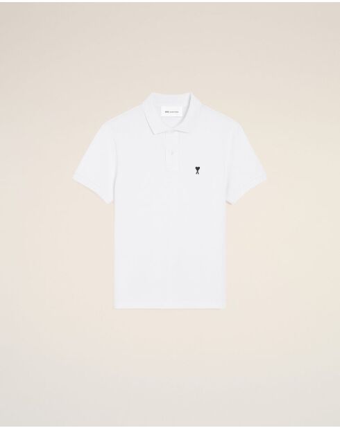 Polo en coton manches courtes Ami de Cœur blanc