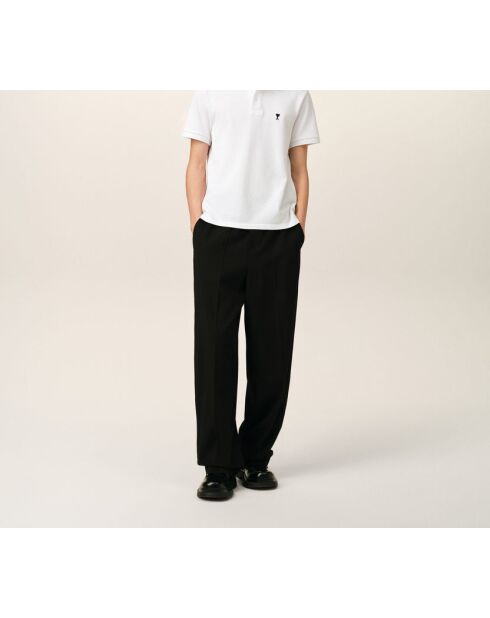 Polo en coton manches courtes Ami de Cœur blanc