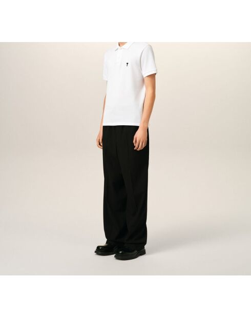 Polo en coton manches courtes Ami de Cœur blanc